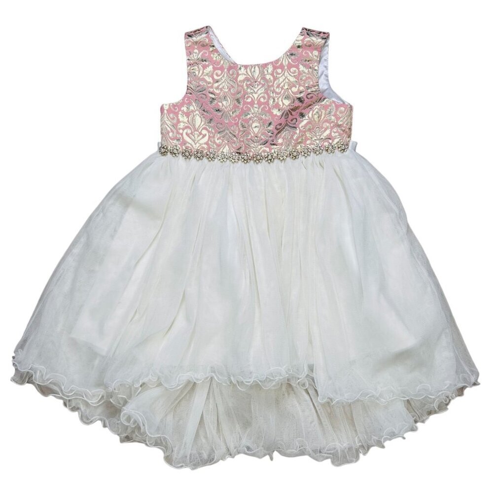 American Princess Size 4 Girls Shimmer Tulle Party Dress Ruffle Frilly Pageant